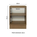 Ver imagem 4 de Balcão Madesa Lux 60 cm 1 Porta (Sem Tampo) Rustic/Branco Veludo