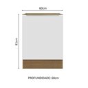 Ver imagem 3 de Balcão Madesa Lux 60 cm 1 Porta (Sem Tampo) Rustic/Branco Veludo