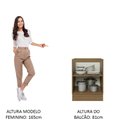 Ver imagem 7 de Balcão Madesa Lux 60 cm 1 Porta (Sem Tampo) Rustic/Branco Veludo
