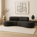 Ver imagem 3 de Sofá Orgânico Módulo Curvo Savana Boucle Cinza Escuro - Montanari's Decor