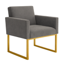 Ver imagem 4 de Kit 2 Poltronas Decorativas Reforçada para Recepção e Sala Cinza