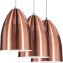 Ver imagem 3 de Kit 2 Lustre Pendente Luminária Cone de Alumínio New Cobre