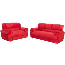 Conjunto de Sofá 2 X 3 Lugares Ref 7025 - Vermelho - 4