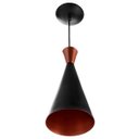 Ver imagem 1 de Luminária Pendente Cone Aluminio Magnifico 33x15cm Preto