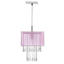Ver imagem 2 de Lustre Para Sala De Cupula Cristal Acrílic Marrycrilic Rosa