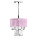 Ver imagem 3 de Lustre Para Sala De Cupula Cristal Acrílic Marrycrilic Rosa