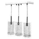 Ver imagem 2 de Lustre Para Sala Clearcrillic Triplo Cristal Acrílico