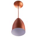 Ver imagem 2 de Kit 2 Lustre Pendente Cone de Alumínio 20x14cm Cobre + Lâmpada