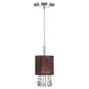 Ver imagem 3 de Kit 2 Lustre Pendente Redondo Cupula Cganza Cristal Acrílc Marrom