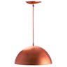 2 Lustres Pendente Meia Lua 40cm Alumínio Cobre + Lâmpada - 3