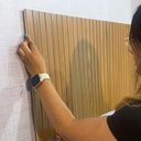 Ver imagem 2 de 40 Painel Ripado Mdf Freijó 53x15cm Cobre (3,18m²)