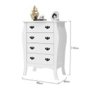 Ver imagem 4 de Cômoda 4 Gavetas Retrô Vitória Patrimar Móveis