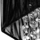 Ver imagem 5 de Lustre Para Sala De Cupula Cristal Acrílic Marrycrilic Preto