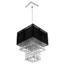 Ver imagem 1 de Lustre Para Sala De Cupula Cristal Acrílic Marrycrilic Preto