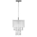 Ver imagem 3 de Lustre Para Sala De Cupula Cristal Acrílic Marrycrilic Prata