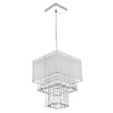 Ver imagem 1 de Lustre Para Sala De Cupula Cristal Acrílic Marrycrilic Prata