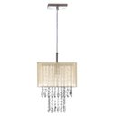 Ver imagem 1 de Lustre Para Sala De Cupula Cristal Acrílic Marrycrilic Bege