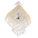 Ver imagem 3 de Lustre Para Sala De Cupula Cristal Acrílic Marrycrilic Bege