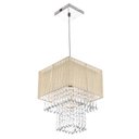 Ver imagem 4 de Lustre Para Sala De Cupula Cristal Acrílic Marrycrilic Bege