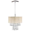 Ver imagem 2 de Lustre Para Sala De Cupula Cristal Acrílic Marrycrilic Bege