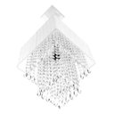 Ver imagem 2 de Lustre Para Sala De Cupula Cristal Acrílic Marrycrilic Branco