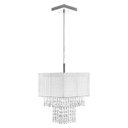 Ver imagem 3 de Lustre Para Sala De Cupula Cristal Acrílic Marrycrilic Branco
