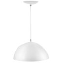 Ver imagem 2 de Lustre Pendente Meia Lua 30cm De Alumínio Soquete E-27 Branco