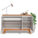 Ver imagem 4 de Aparador para Sala Buffet Ambiente Classic 3 Portas com Gaveta Off White Nature - Imcal