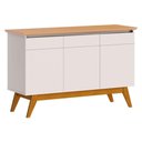 Ver imagem 2 de Aparador para Sala Buffet Ambiente Classic 3 Portas com Gaveta Off White Nature - Imcal
