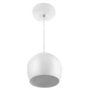 Ver imagem 2 de Kit 2 Lustres Pendente Bola Pequena Alumínio 15cm Branco