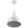 Lustre Pendente Gota Pequena De Alumínio 21cm Branco - 1