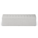 Ver imagem 4 de Cabeceira Rana e Calçadeira Alpha 140 para Cama de Casal N-038 Bouclê Cinza Aradecor