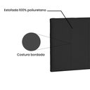 Ver imagem 3 de Cabeceira Painel Arizona Para Cama Box Solteiro 90 cm Suede - D’Rossi - Preto
