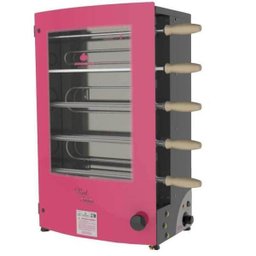 Churrasqueira Elétrica Rotativa Progás Revolution PRR-051 EN, 5 Espetos, Vermelha - 1