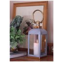 Ver imagem 4 de Lanterna Aço Inox Galvanizado com Alça em Metal Dourado 14x35,5 cm