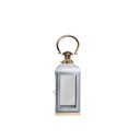 Ver imagem 1 de Lanterna Aço Inox Galvanizado com Alça em Metal Dourado 14x35,5 cm