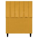 Ver imagem 1 de Cabeceira para Cama de Solteiro 90 Cm Suede Mostarda
