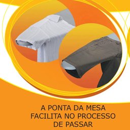 Tábua de Passar Roupas Dobrável Reforçada com Porta Ferro e Ajuste de Altura Mais Bella Utimil - 3