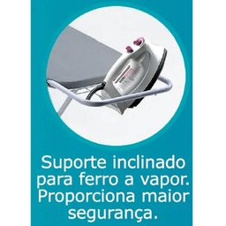 Tábua de Passar Roupas Dobrável Reforçada com Porta Ferro e Ajuste de Altura Mais Bella Utimil - 6