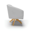 Ver imagem 7 de Poltrona Sala Decorativa Kit 2 Stella Base de Madeira Giratória Ma30 Sintético Cinza D03 - D’Rossi