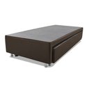 Ver imagem 2 de Base Box Solteiro com Auxiliar Mola Bonnel Sintético Marrom 50x78x188