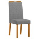 Ver imagem 1 de Cadeira Sala Jantar Anitta Kit 2 Ype/bouclé Cinza