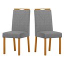 Ver imagem 2 de Cadeira Sala Jantar Anitta Kit 2 Ype/bouclé Cinza