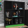 Estante para Escritorio Gamer B25 Preto Verde Novam Preto Verde - 5