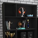 Ver imagem 2 de Estante para Escritorio Gamer B25 Preto Verde Novam Preto Verde