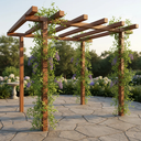 Ver imagem 2 de Pergolado em Madeira Plástica Ecológica para Jardim Grande