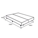 Ver imagem 2 de Base Box Blindado Queen Bipartido Homequeen Corino Cinza 40x158x198