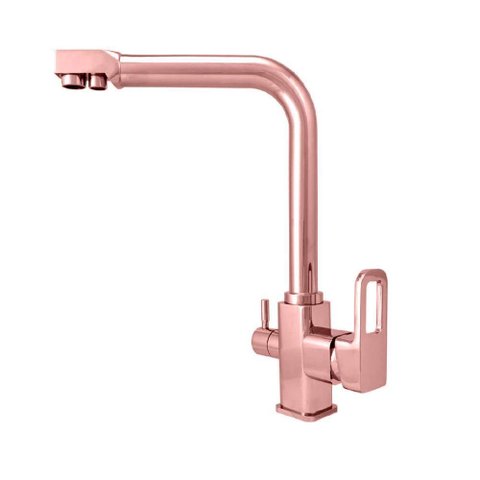 Torneira Gourmet Misturador Monocomando com Saída para Água Quente-fria e Filtrada Rose de Bancada