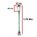 Ver imagem 2 de Luminária Poste Jardim Colonial Quadrado P3 Verde