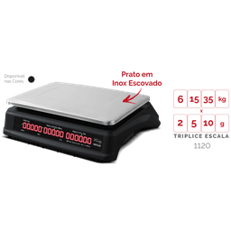Balança Computadora Led Touch Preta 35Kg Ramuza com Impressora Térmica DCLB 1207 - 3